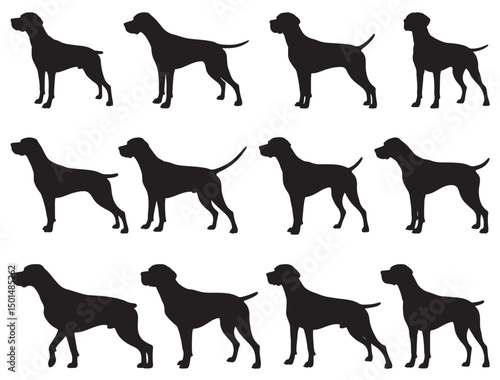 ENGLISH POINTER DOG SILHOUETTE