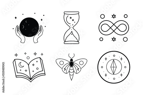 "Sacred Moon Mandala with Astrology Signs"