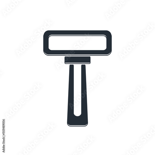 Black Shaving razor icon isolated on white background. Vector