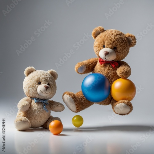 teddy bear with christmas decorations