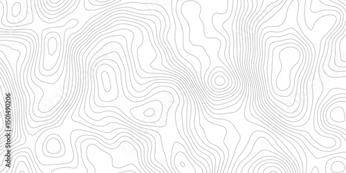 Abstract topography contour map line and modern wavy map line design, geography map contour  wave line white background. Vector illustration. 