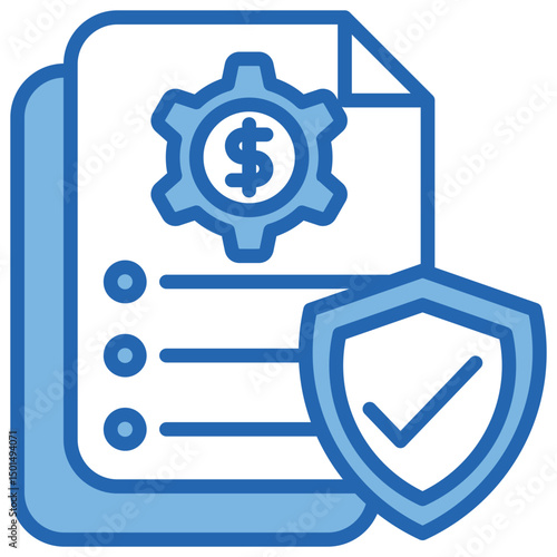 Monetary Policy Blue White Icon