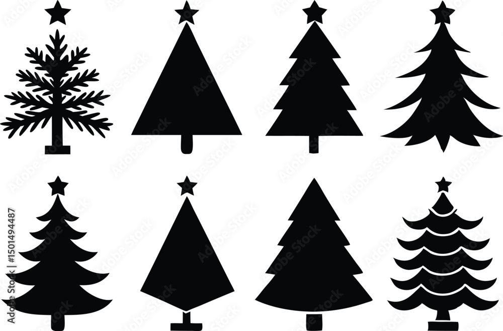 Obraz premium christmas tree set