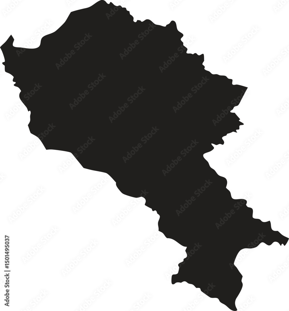 Fototapeta premium Armenia black map silhouette vector style with white background