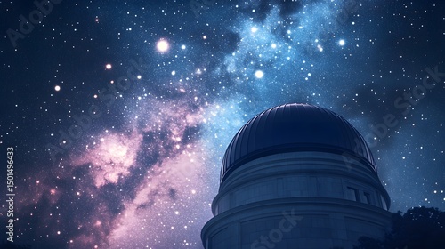 An ancient observatory under a sky filled with bright stars