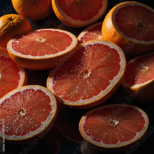 red grapefruit background