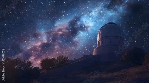An ancient observatory under a sky filled with bright stars