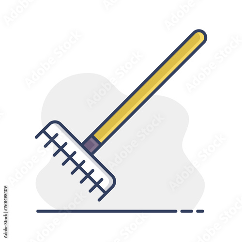 Garden rake vector isolated icon