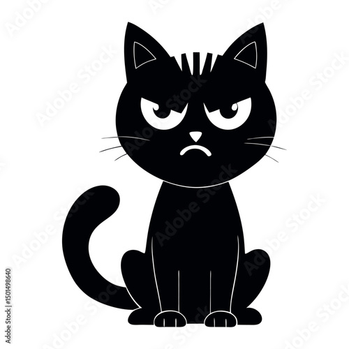 Black Cat Silhouette Vector Set