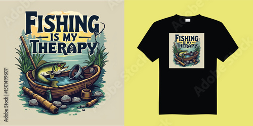 Fishing T-shirt Design 