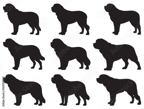 ST. BERNARD DOG SILHOUETTE