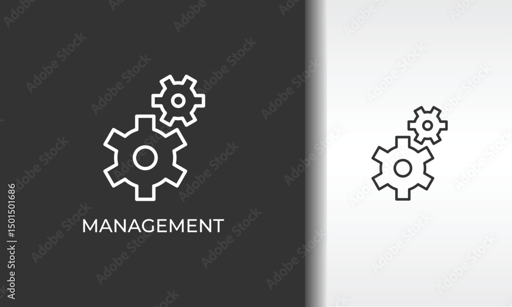 Obraz premium Management Vector, Icon Or Logo Sign Isolated Symbol Illustration