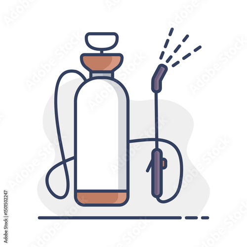 Garden sprayer isolated vector icon