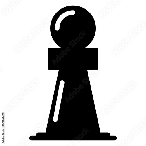 chess pawn icon logo Black
