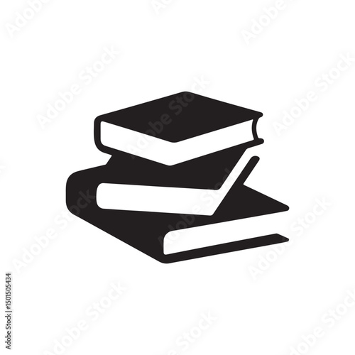 Book Vector Icon, Simple Linear Book Symbol on White Background