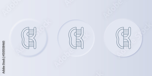 Grey Genetically modified meat icon isolated on grey background. Syringe being injected to meat. Set icons in square buttons. Vector