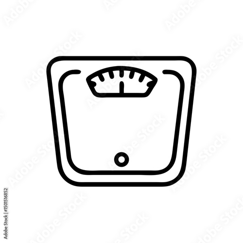 Simple Line Weight Scale for Weight Measurement Icon Symbol Shape