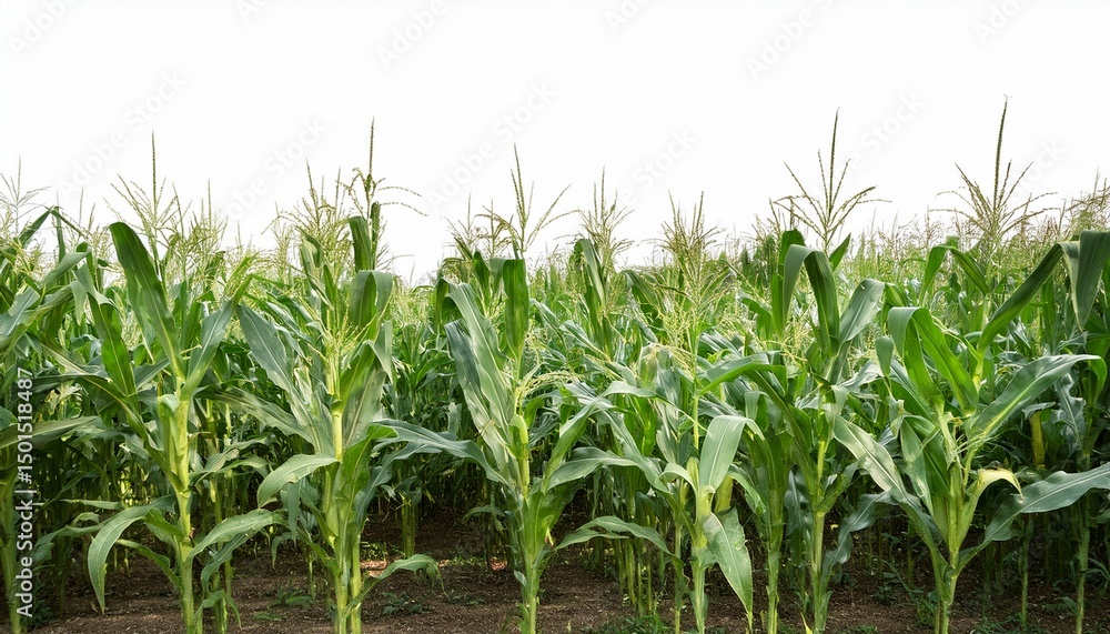 Obraz premium a cornfield on white background