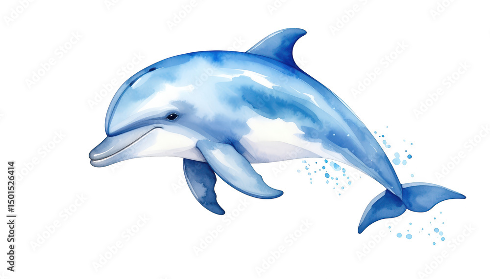 Fototapeta premium Majestic dolphin leaps from ocean waves, a breathtaking display of marine wildlife