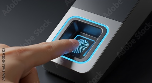 Finger scanning on biometric device for secure access control system