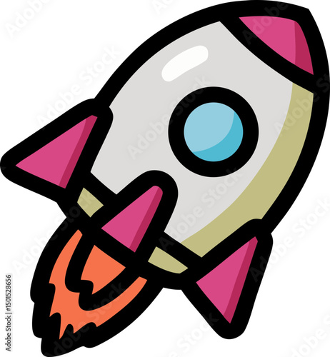 trendy space illustration