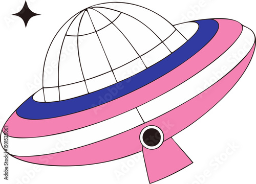 trendy space illustration