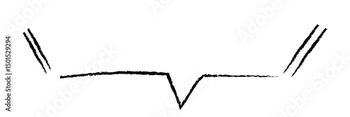 線の手書きフキダシ　カクカク