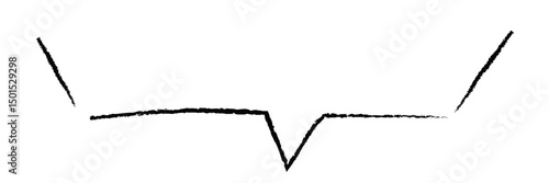線の手書きフキダシ　カクカク