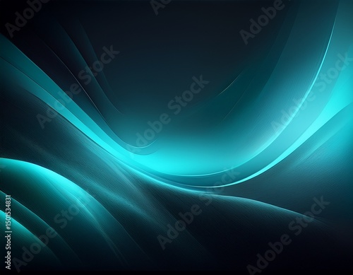 soft dark gradient with teal and blue glow abstract background with a black base