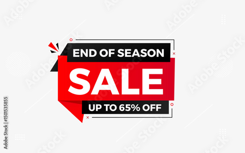 End of season sale banner, Sale banner promotion template design.