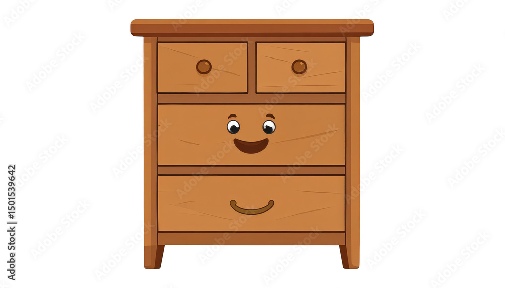 Gleeful cartoon treasure chest with bright smile, delightful illustration smiling Gleeful cartoon treasure chest with bright smile, delightful illustration smiling