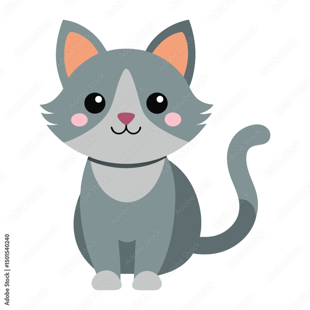 Adorable Cute Kitten on a Clean White Background Adorable Cute Kitten on a Clean White Background