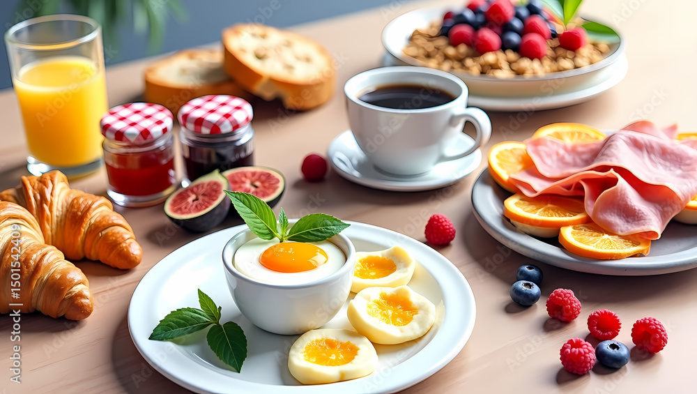 Delicious and Nutritious Breakfast Spread. Delicious and Nutritious Breakfast Spread.