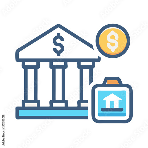 Finance line icon set of money, wallet, banking tools, currency symbols, investment chart, financial services, piggy bank, dollar thin linear illustration.