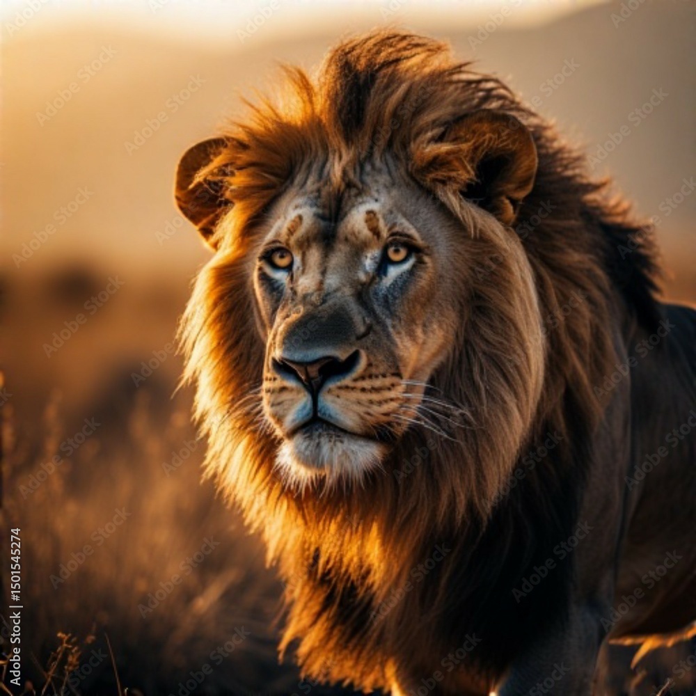 Fototapeta premium close up portrait of a lion