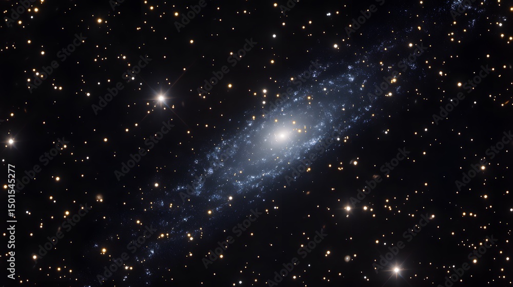 Fototapeta premium A fading star at the edge of a collapsing galaxy