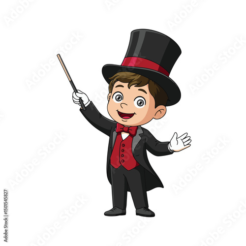 funny cartoon illusionist
