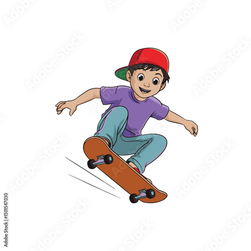 boy with skateboard
