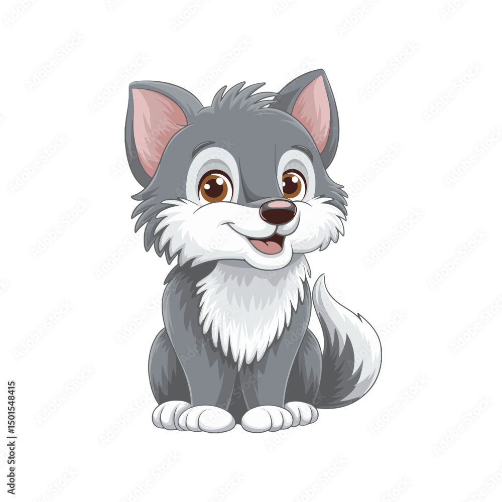 Obraz premium Cat with Gray color vector 