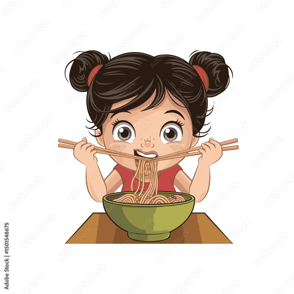girl eating noodles girl eating noodles