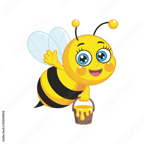 bee and honey