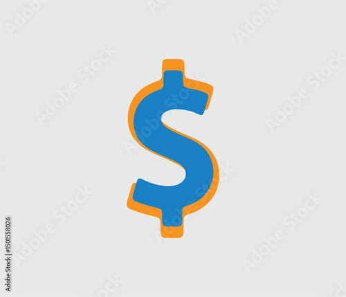 dollar sign icon design layout.