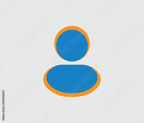 Man icon design. Creative man icon design layout. Vector man icon design with color set.