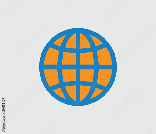 Creative website icon design. Unique website icon design layout. Website icon design with color set.