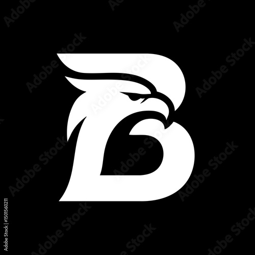 Eagle and Letter B Logo Icon Symbol Emblem