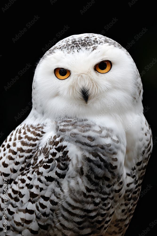 Obraz premium Snowy Owl in moody whimsical photo.