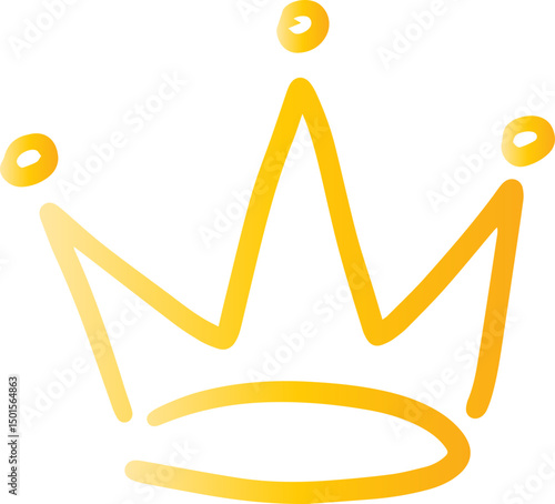 crown king princess doodle illustration