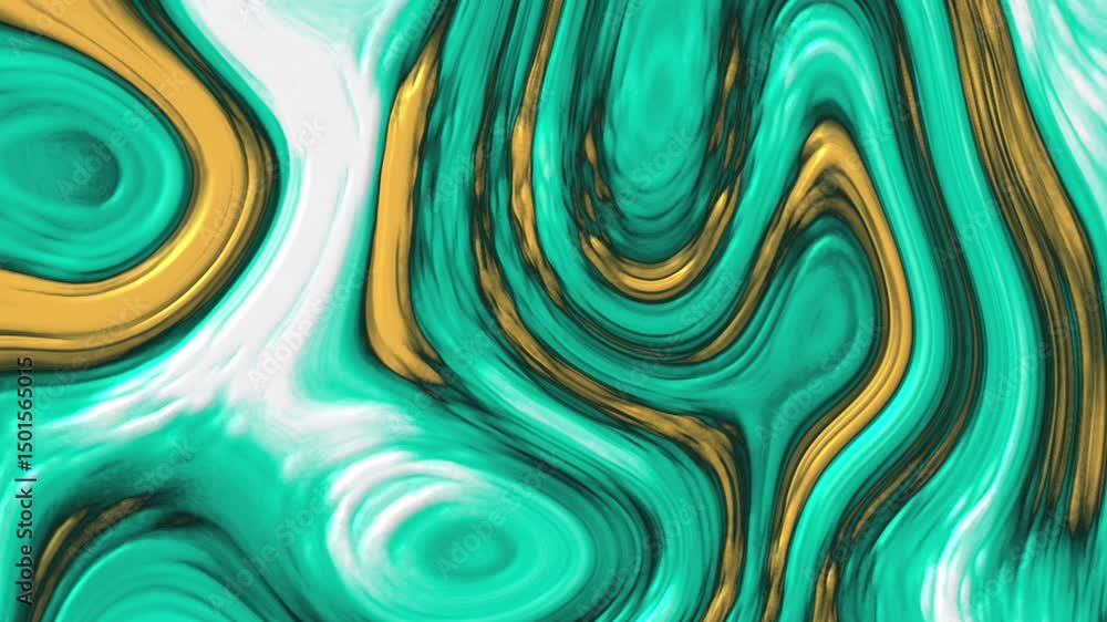 Abstract gold and green liquid motion video background, slow flow of colours mixing together, coloured water dissolving, movement of fluid material, seamless 4K animation Abstract gold and green liquid motion video background, slow flow of colours mixing together, coloured water dissolving, movement of fluid material, seamless 4K animation