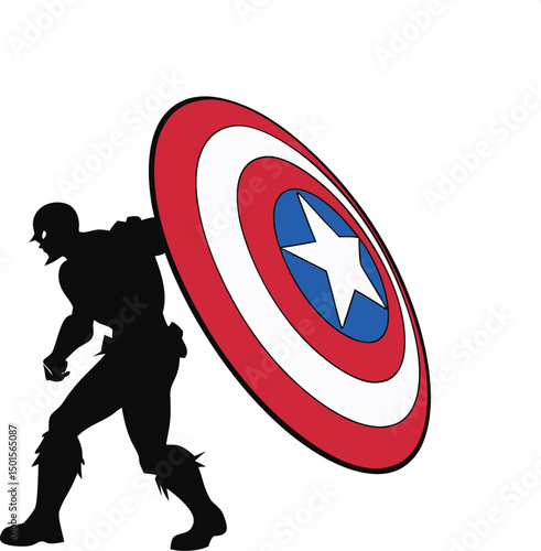 Captain America Shield Wall Crash Decal