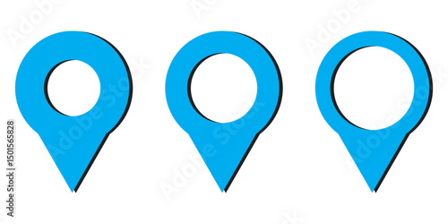 Free Download Set of map pin location icons. Modern map markers .Vector illustration on a white background. - GFXLoad